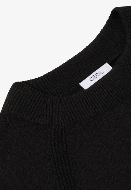 Klassisches Strickkleid mit Rundhalsausschnitt