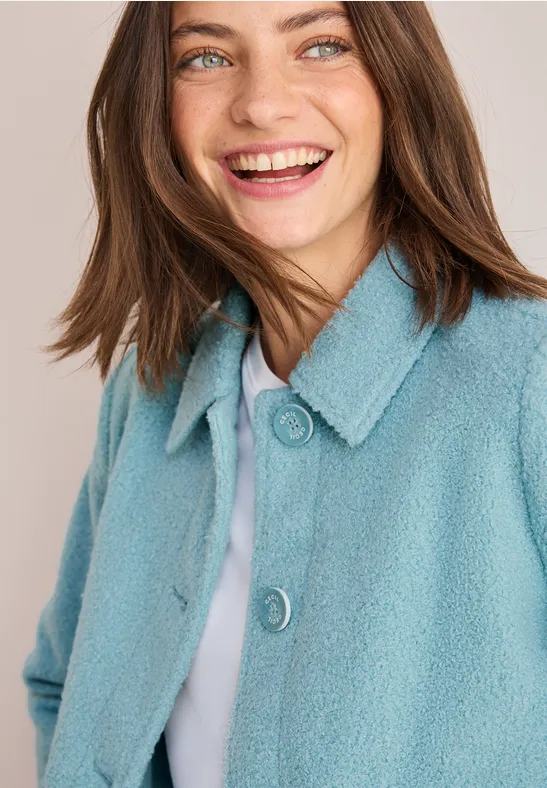 Strukturierte Jacke in Woll-Optik