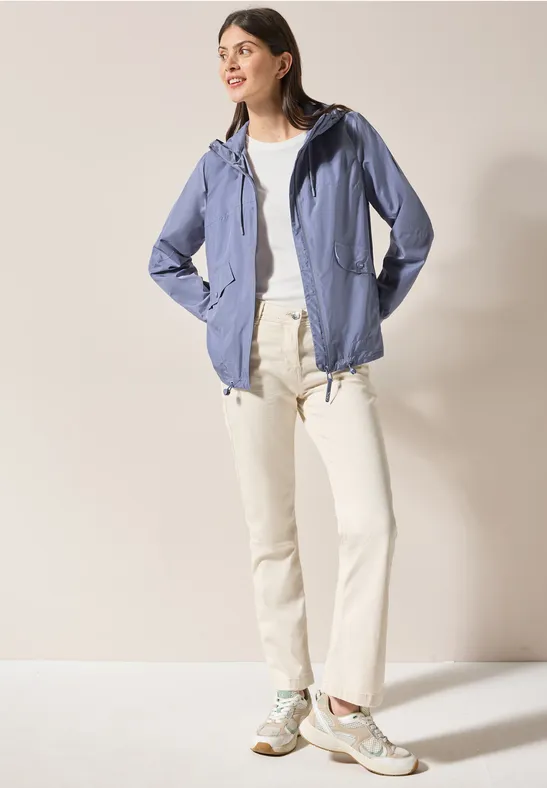 Leichte Kapuzen-Windjacke mit Tunnelzug