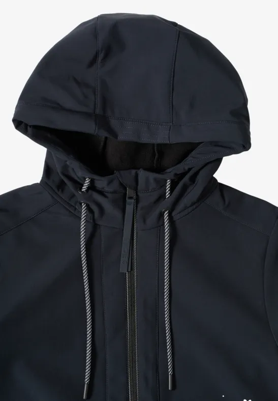 Wasserabweisende Softshell-Jacke in Midi-Länge