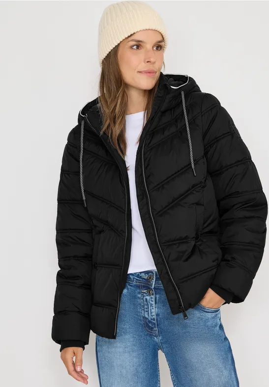 Gesteppte Pufferjacke mit Kapuze