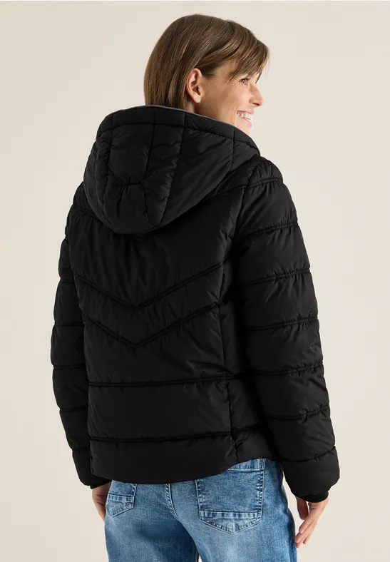 Gesteppte Pufferjacke mit Kapuze