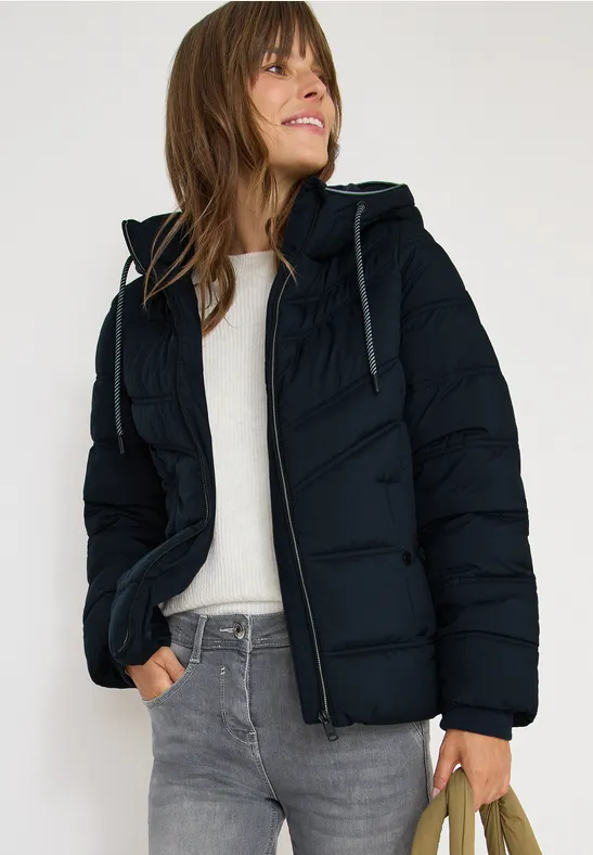 Gesteppte Pufferjacke mit Kapuze