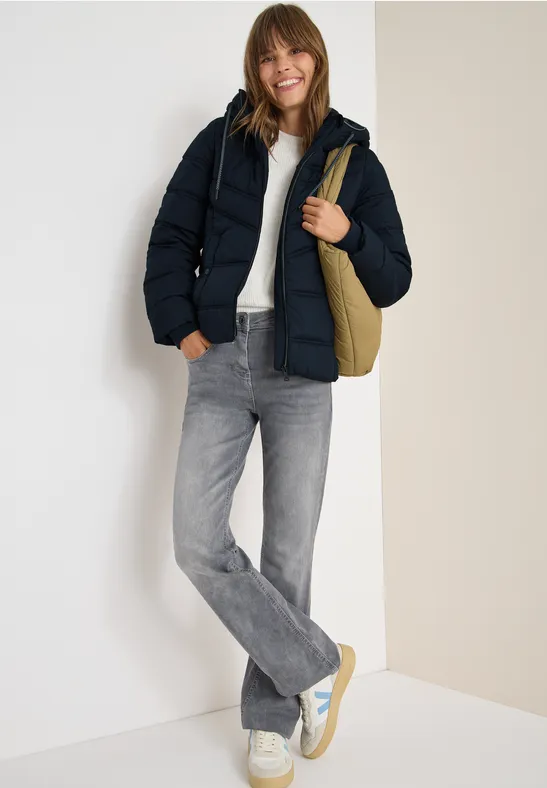 Gesteppte Pufferjacke mit Kapuze
