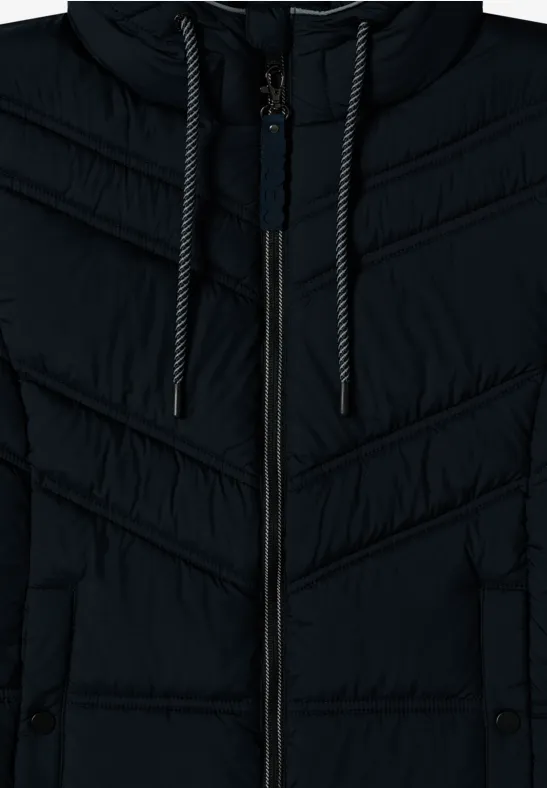 Gesteppte Pufferjacke mit Kapuze