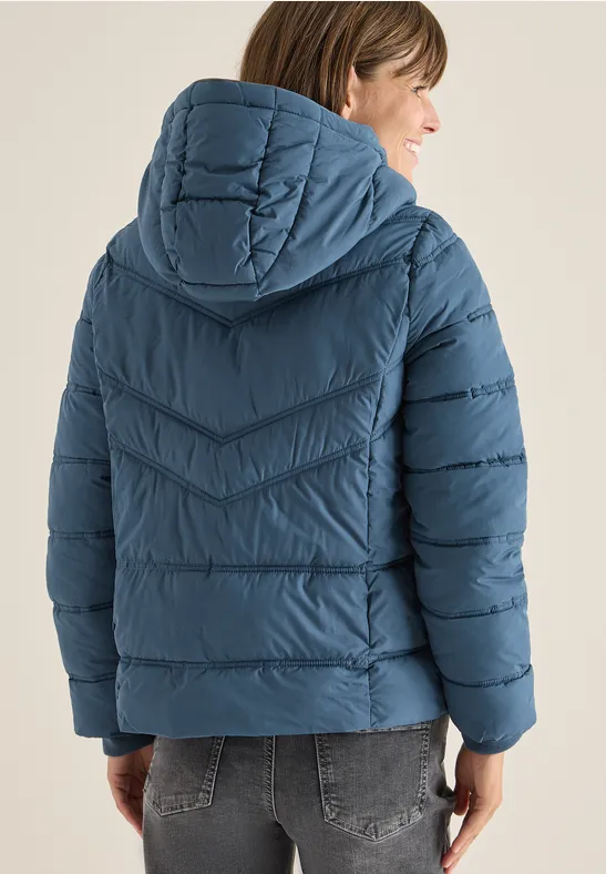 Gesteppte Pufferjacke mit Kapuze