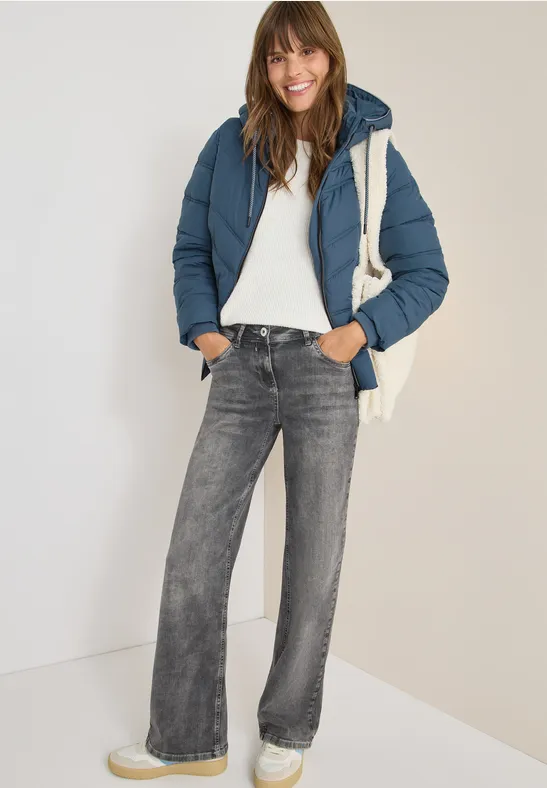 Gesteppte Pufferjacke mit Kapuze