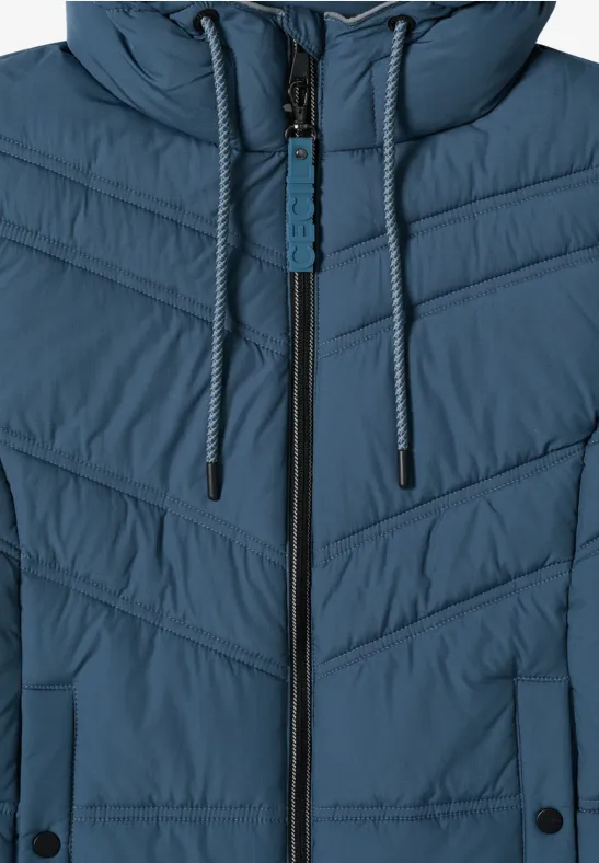 Gesteppte Pufferjacke mit Kapuze