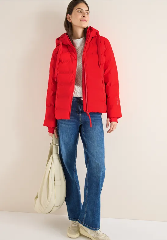 Gesteppte Pufferjacke mit Kapuze