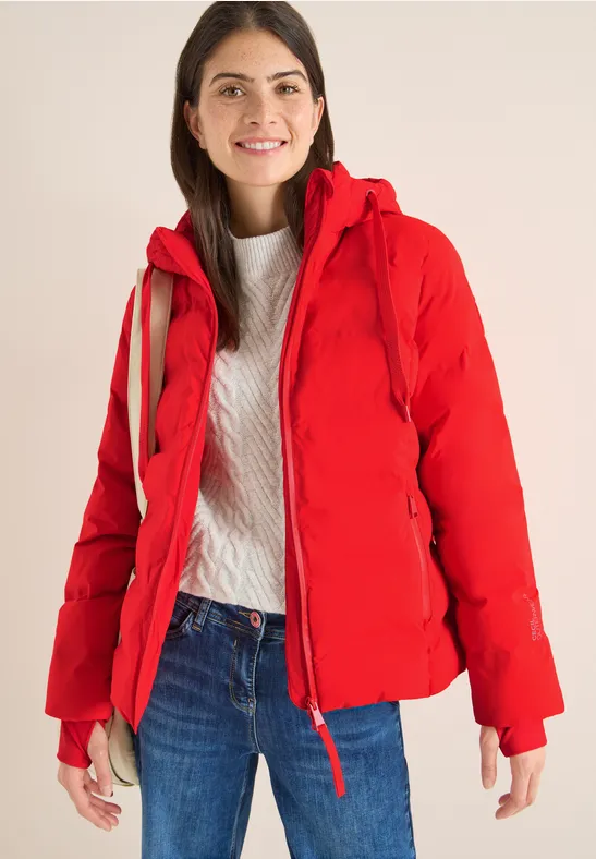 Gesteppte Pufferjacke mit Kapuze