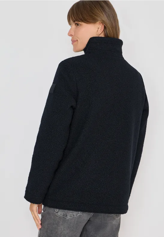 Strukturierte Teddy-Fleece-Jacke mit Utility-Details