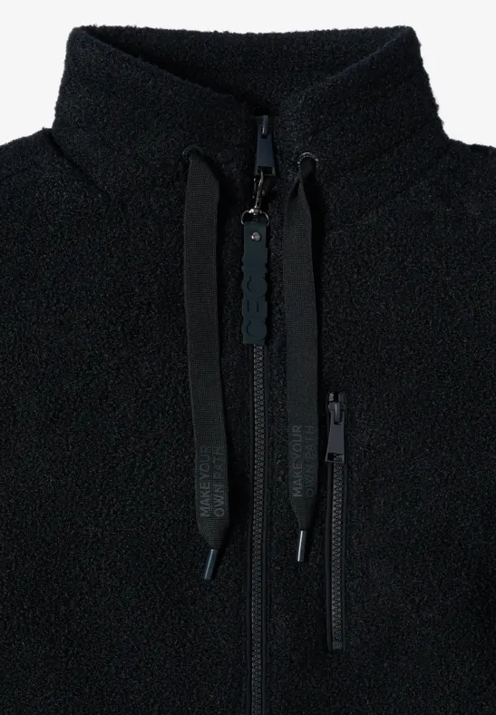 Strukturierte Teddy-Fleece-Jacke mit Utility-Details