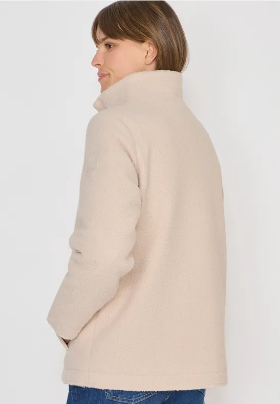 Strukturierte Fleecejacke mit Utility-Taschen