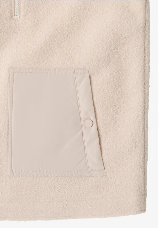 Strukturierte Fleecejacke mit Utility-Taschen