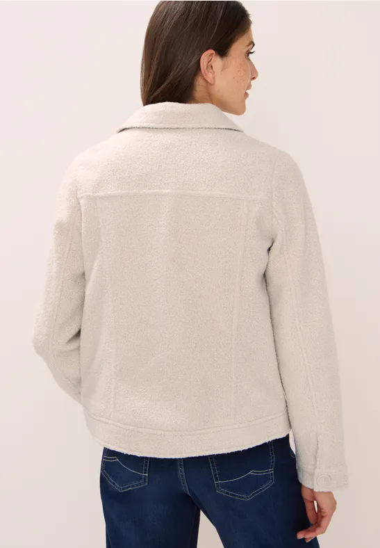 Strukturierte Hemdjacke in Wolloptik