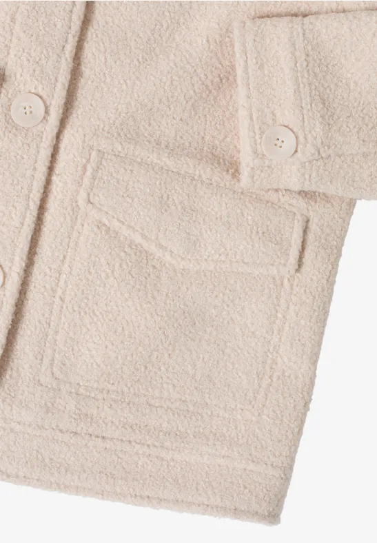 Strukturierte Hemdjacke in Wolloptik