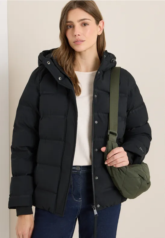 Sportliche gesteppte Pufferjacke mit Kapuze