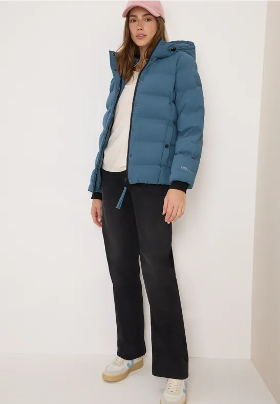 Sportive Steppjacke mit Kapuze