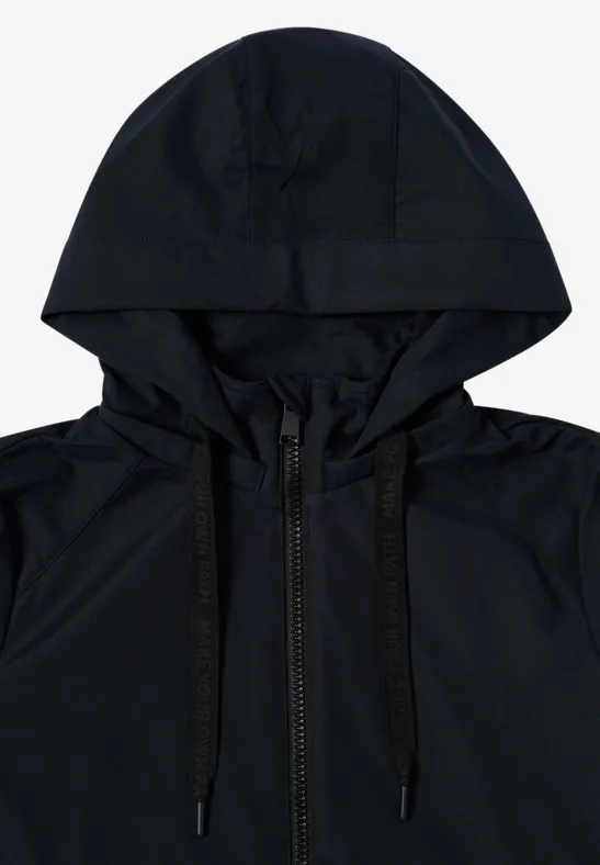 Softshelljacke mit Kapuze im Utility-Stil