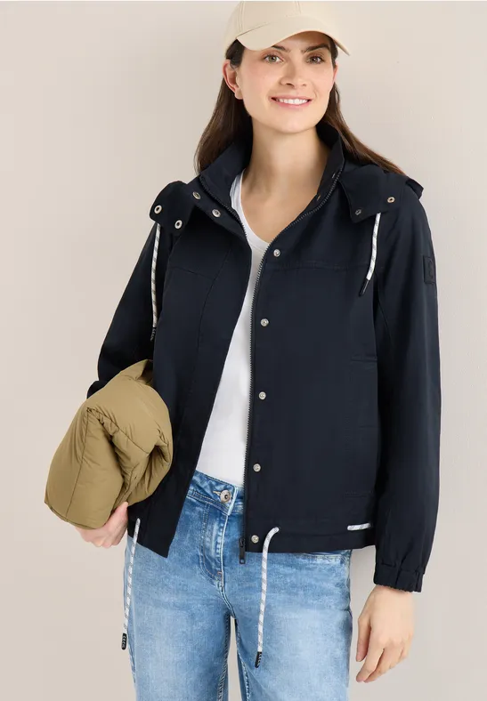Kapuzenjacke aus Baumwollmix im Utility-Stil