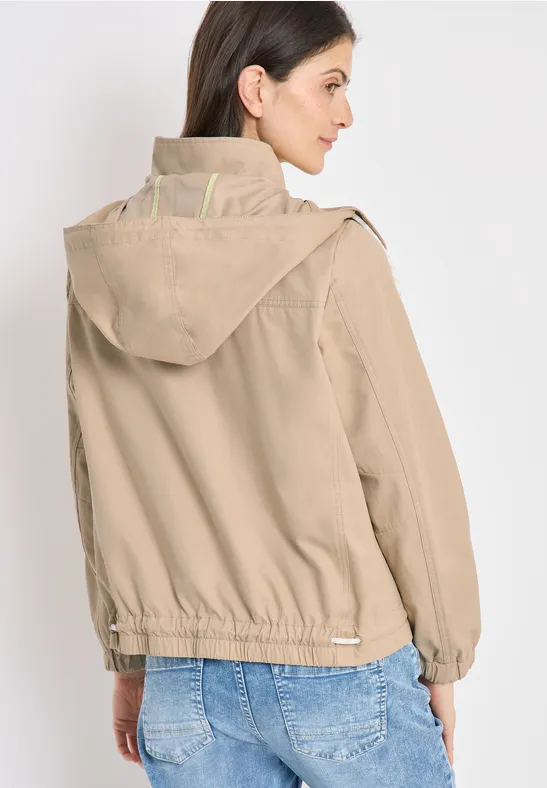 Funktionale Baumwollmix-Jacke mit Tunnelzug