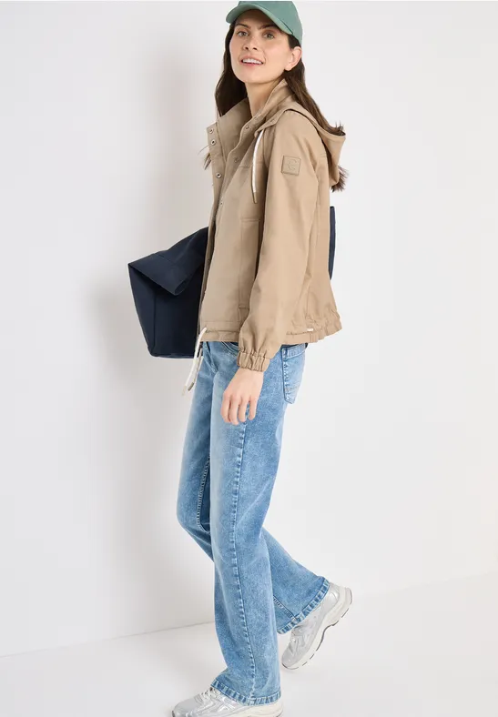 Funktionale Baumwollmix-Jacke mit Tunnelzug