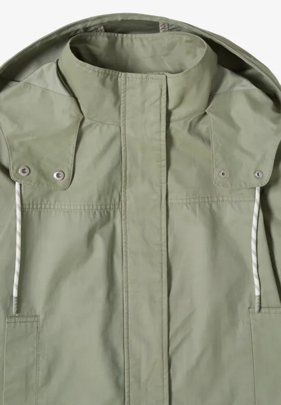 Praktische Baumwollmix-Jacke mit Kapuze