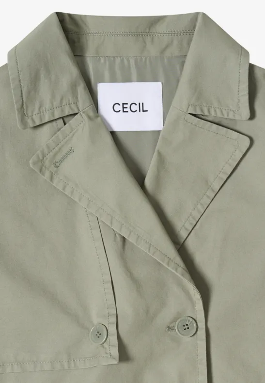 Kurzer doppelreihiger Trenchcoat