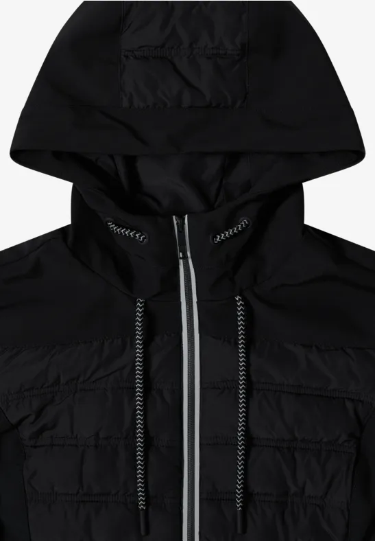 Hybridjacke mit Steppung und Kapuze