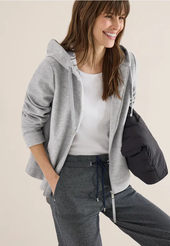 Kapuzenjacke in Woll-Optik