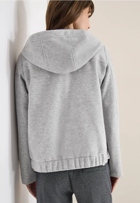 Kapuzenjacke in Woll-Optik