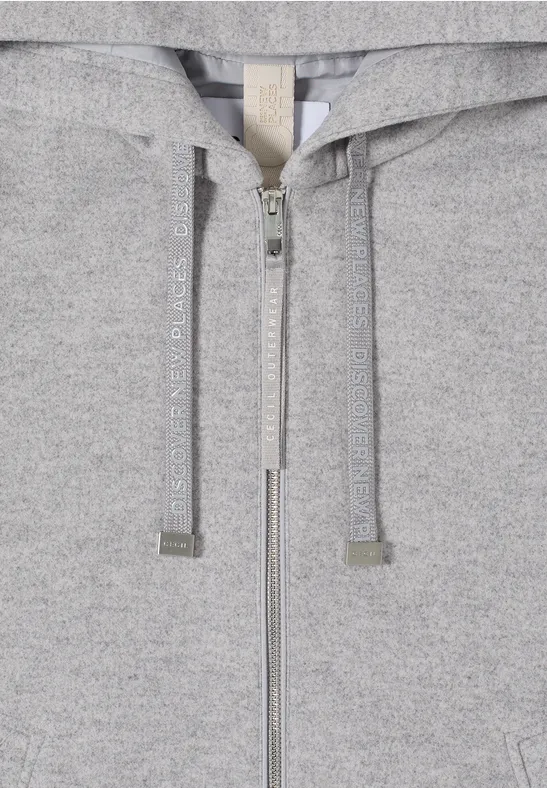 Kapuzenjacke in Woll-Optik