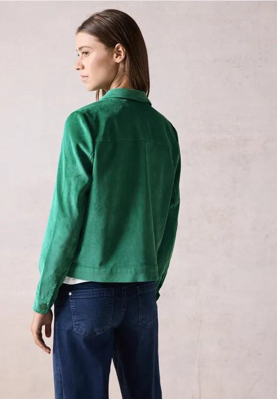Kurze Cord-Hemdjacke