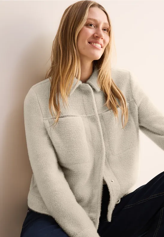 Weiche strukturierte Hemdjacke mit Taschen