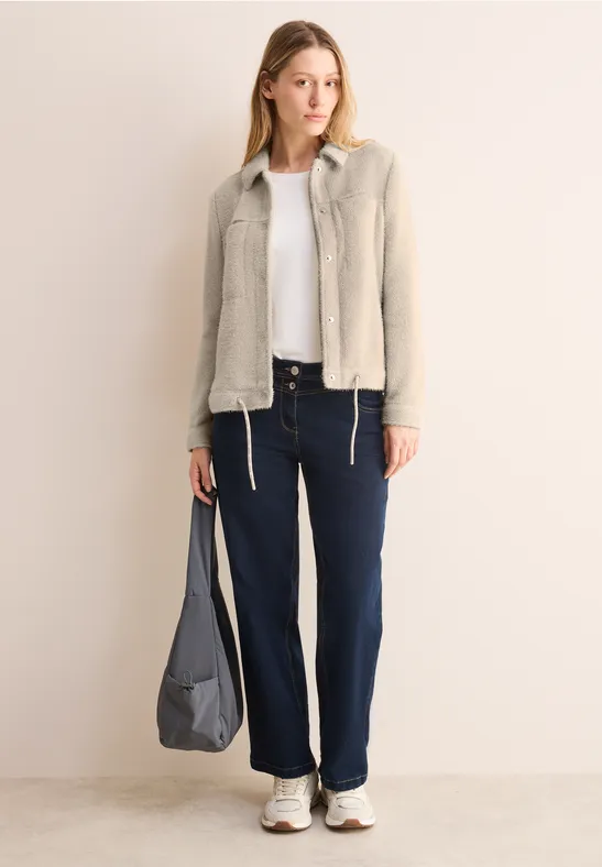Weiche strukturierte Hemdjacke mit Taschen