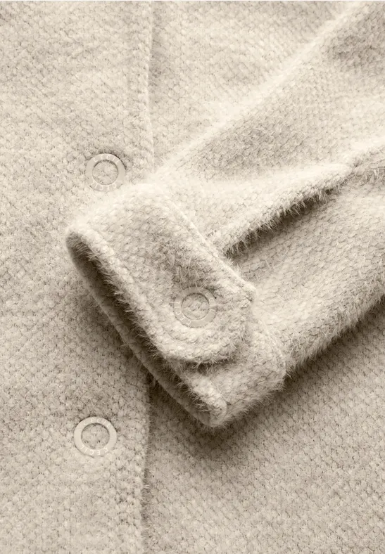 Weiche strukturierte Hemdjacke mit Taschen