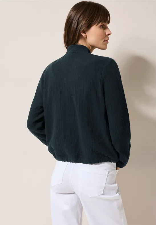 Kurze Musselin-Blousonjacke