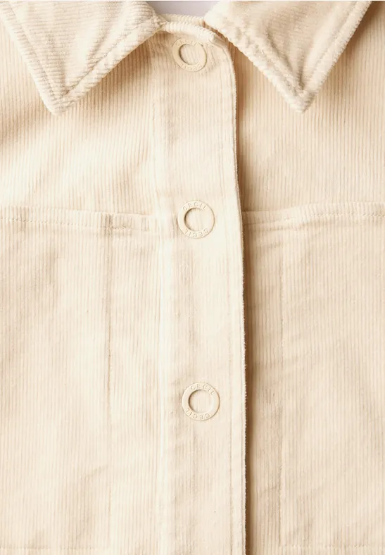 Lässiges Cord-Overshirt mit Knopfleiste
