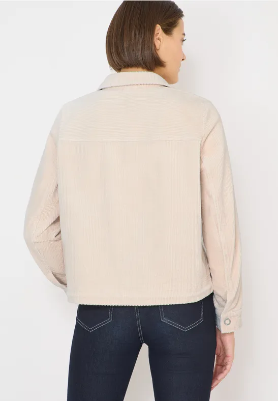 Vielseitige Cordjacke mit Tunnelzug