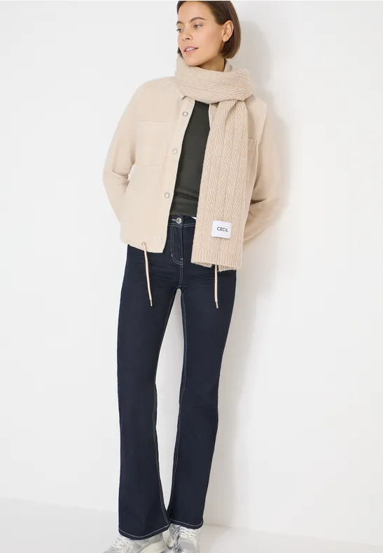 Vielseitige Cordjacke mit Tunnelzug