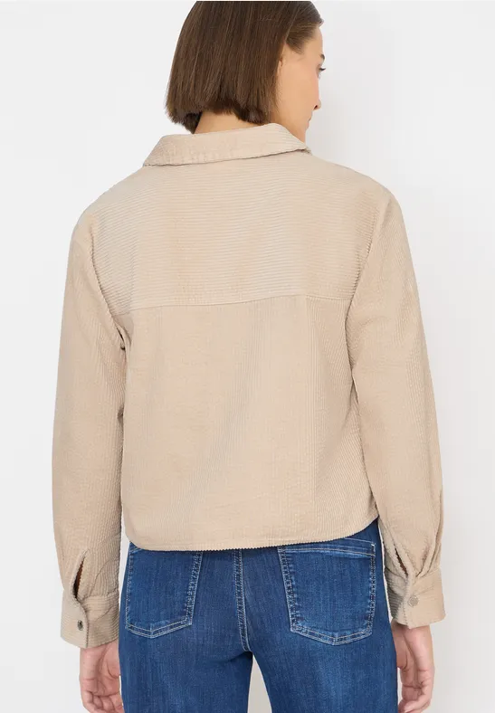 Kurze Cordjacke im Overshirt-Stil