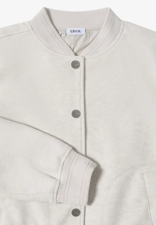 Minimalistische Blousonjacke in Wolloptik