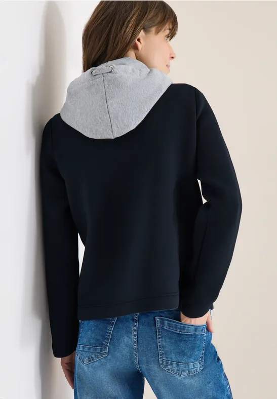 Scuba-Trenchcoat mit abnehmbarer Kapuze