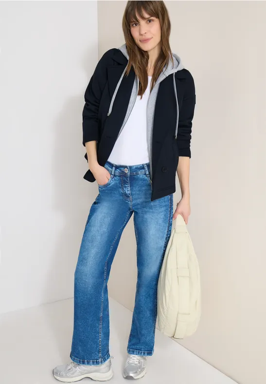 Scuba-Trenchcoat mit abnehmbarer Kapuze