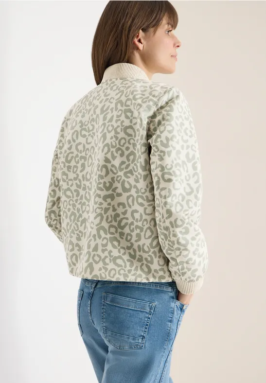 Leichte Bomberjacke mit Leopardenmuster