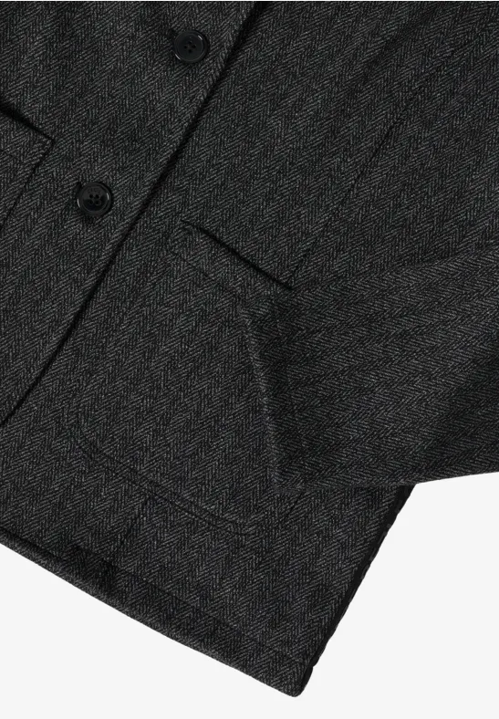Klassischer Blazer mit Fischgrätenmuster