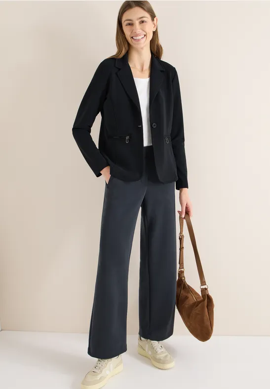Blazer mit Silk-Touch aus Modal-Mix