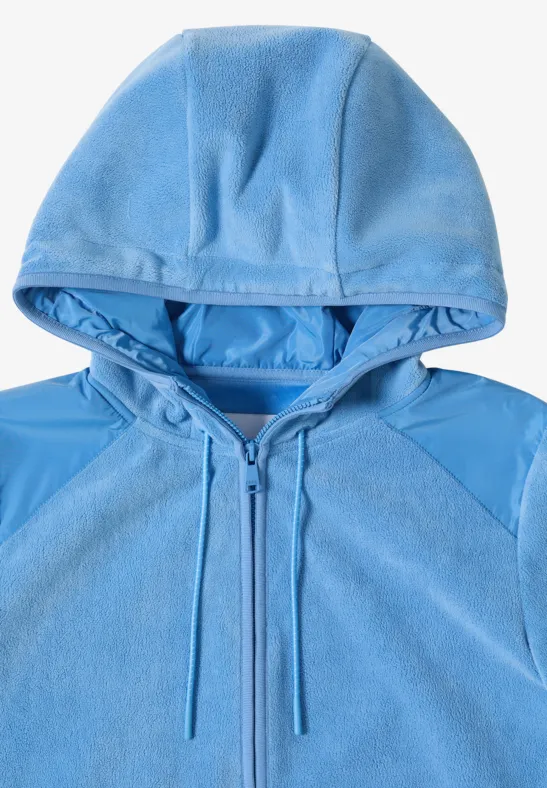 Weiche Fleecejacke mit Kapuze