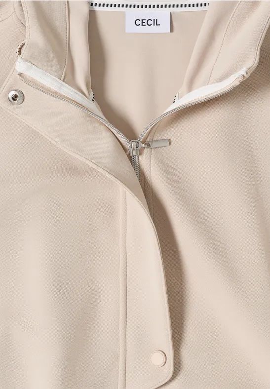 Sportlicher Piqué-Blouson mit Kapuze