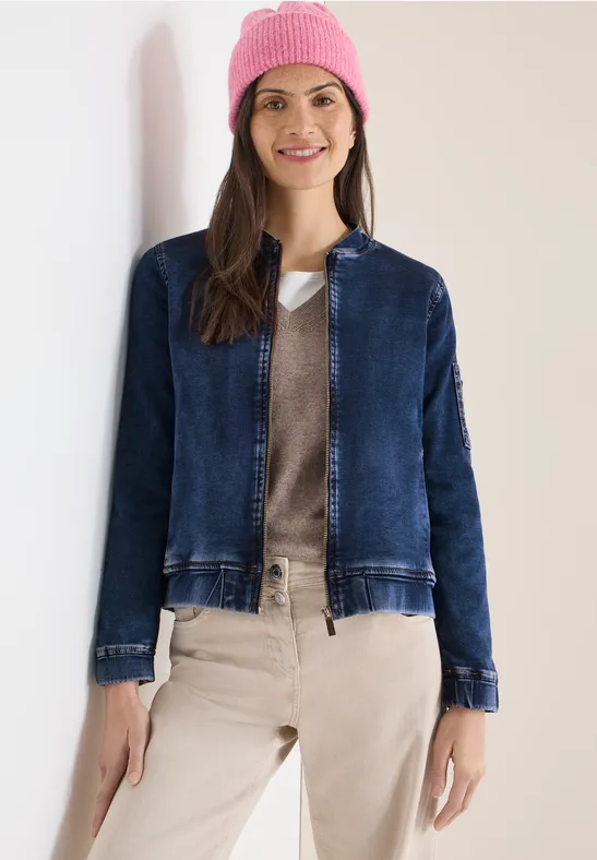 Sportlicher Denim Blouson mit Reißverschluss